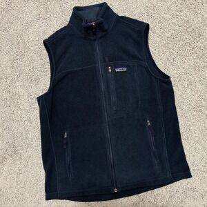 Patagonia Better Sweater Synchilla Fleece Vest Navy Zip Up Outdoors Hike Mens M